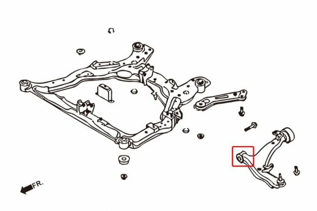 Querlenkergummis vorne/unten vorne NISSAN TEANA 04-07/MURANO 03-06 Hardrace