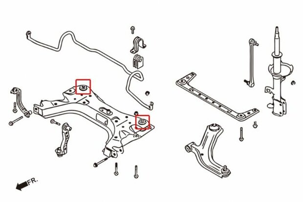 Bus-Chassis vorne NISSAN TIIDA&#039;06-12 CROSS Hardrace