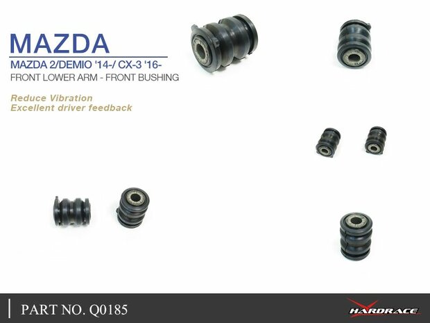 Querlenkergummis vorn/Untergummi vorn MAZDA 2/DEMIO &#039;14-/ CX-3 &#039;16 Hardrace