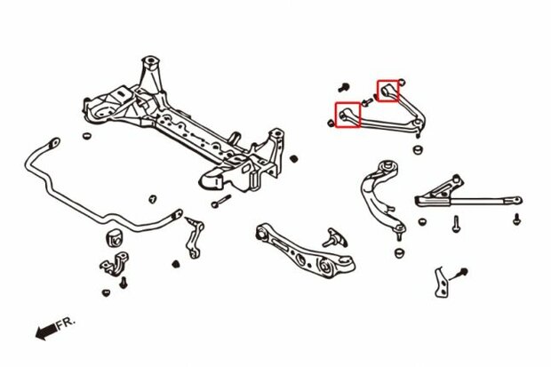 Querlenkergummis oben vorn NISSAN 350Z/Z33/G35 03-06 Hardrace