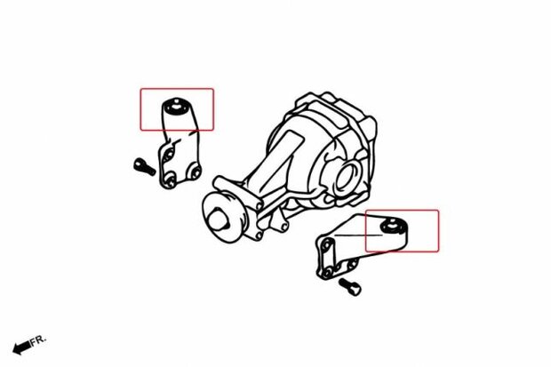 Differentialst&uuml;tzgummi hinten MITSUBISHI EVO 4-9 Hardrace