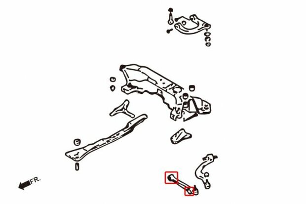 Querlenkergummis unten vorn MITSUBISHI GALANT 94-98/ECLIPSE 95-99/ AVENGER 95-00/EAGLE TALON 95-98 Hardrace