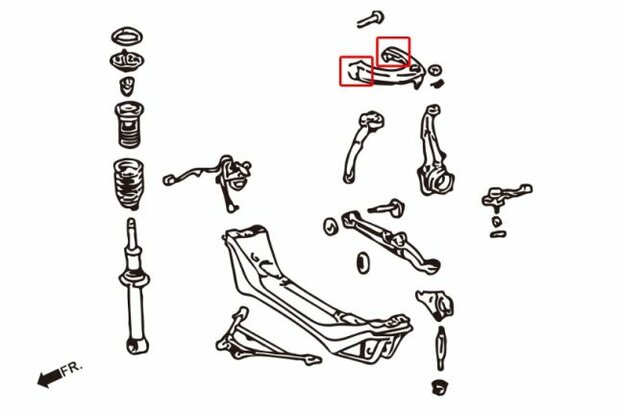 Querlenkergummis oben vorn LEXUS IS200/300/JZX90/100 Hardrace