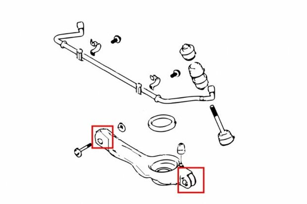 Querlenkergummis unter der Hinterachse MAZDA 5 / FOCUS MK2/3 Hardrace