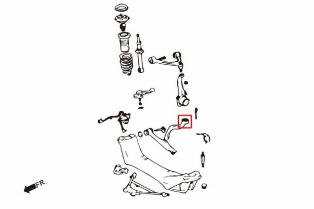Lenkstangengummi vorn LEXUS GS300 97.8-99.8 Hardrace