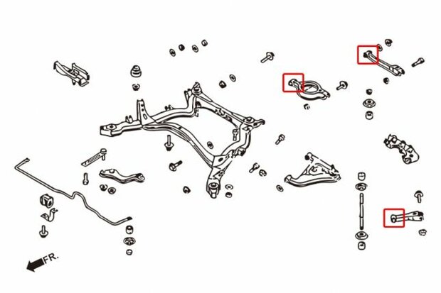 Traktions-Sturzgummi hinten NISSAN S13 Hardrace
