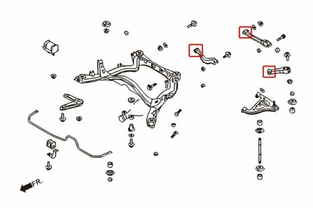 Traktions-Sturzgummi hinten NISSAN S14/15 Hardrace