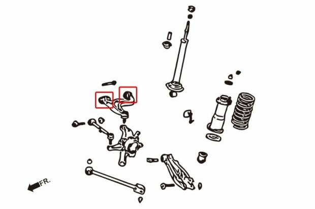Querlenkergummis oben hinten LEXUS IS200/300/JZX90/100 Hardrace
