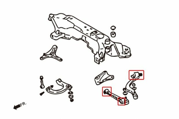 Querlenkergummis unten vorn MITSUBISHI GALANT 94-98/ECLIPSE 95-99/ AVENGER 95-00/EAGLE TALON 95-98 Hardrace