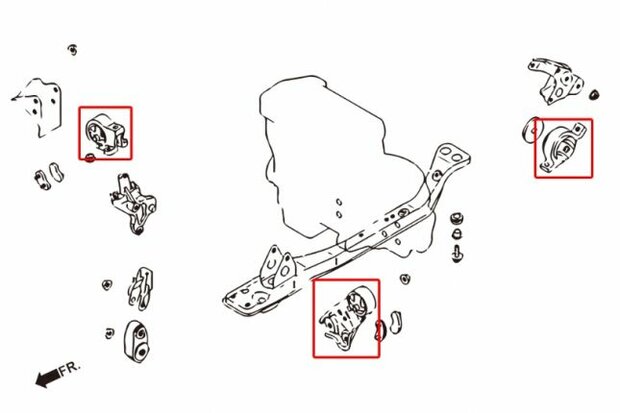 verst&auml;rkte Motorlager NISSAN MAH/MICRA K11 Automatik Hardrace