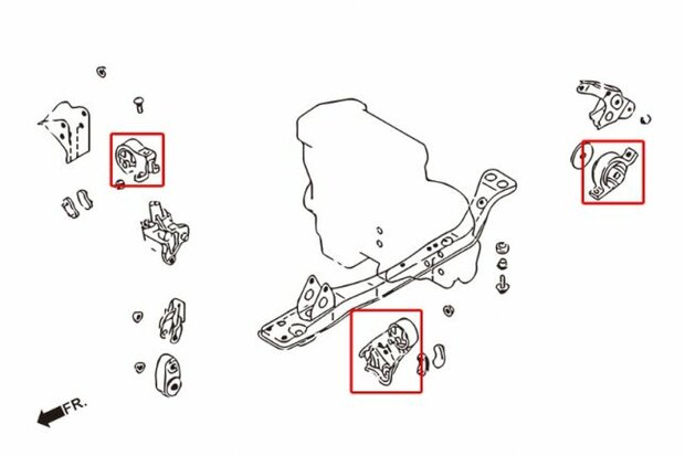 verst&auml;rkte Motorlager NISSAN MAH K11 4AT Hardrace