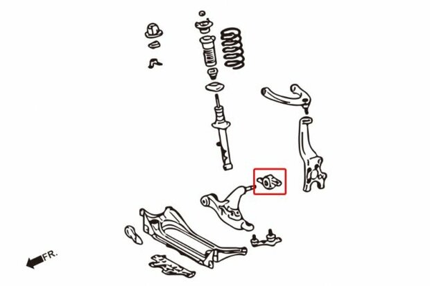 Querlenkergummis unter Front LEXUS IS250/350 GS350/450 Hardrace
