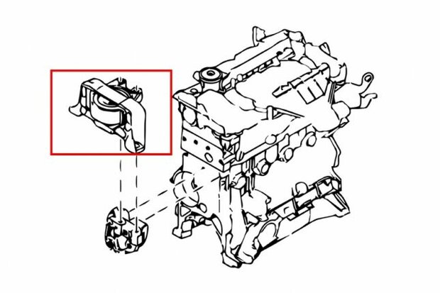 verst&auml;rkte Motorhalterung MAZDA FOCUS MK2/MK3/3 2.0L Hardrace