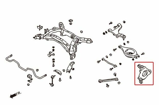 Hinterachsbuchsen NISSAN R35 07-/370Z Z34/350Z Z33/G35 03-06 Hardrace
