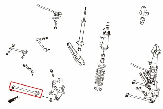 einstellbare hintere Querlenker (Lagerbuchsen) LEXUS IS250/350/GS350/MARK X/REIZ STRUT Hardrace