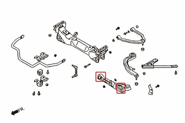 Querlenkergummis unter vorne (Lagerbuchsen) NISSAN 350Z/Z33 Hardrace