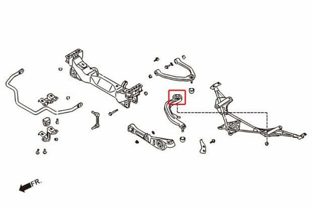 Spurstangengummi vorn (Lagerbuchsen) NISSAN 350Z/Z33 Hardrace