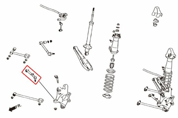 einstellbare hintere Querlenker (Lagerbuchsen) LEXUS IS250/350/GS350/MARK X/REIZ Hardrace