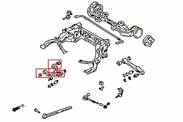 Querlenkergummis oben hinten MAZDA RX7 FD Hardrace
