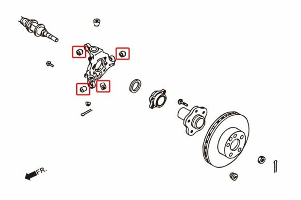 Hinterachsbuchsen (Lagerbuchsen) NISSAN R35 07-/370Z Z34/350Z Z33/G35 03-06 Hardrace