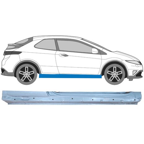 Droite Panneau de r&eacute;paration de seuil Honda Civic