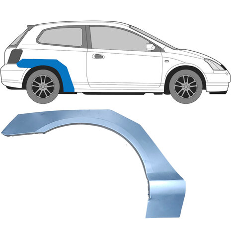 Right Rear wing repair panel  Honda Civic
