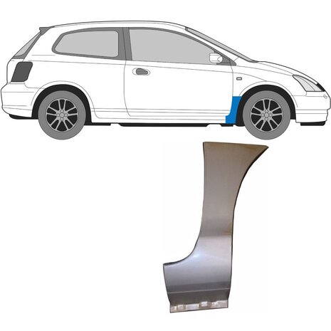 Droite Panneau de r&eacute;paration d'aile avant Honda Civic