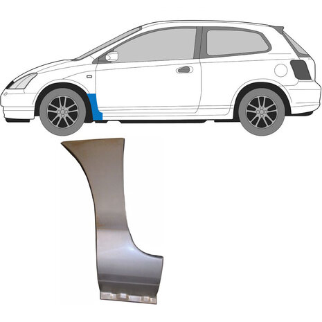 Gauche Panneau de r&eacute;paration d'aile avant Honda Civic