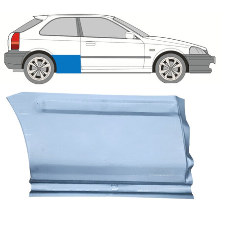 Right Rear wing repair panel  Honda Civic