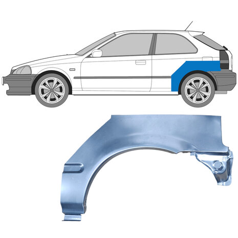 Left Rear wing repair panel  Honda Civic