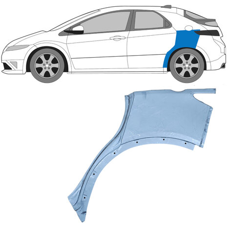 Left Rear wing repair panel  Honda Civic