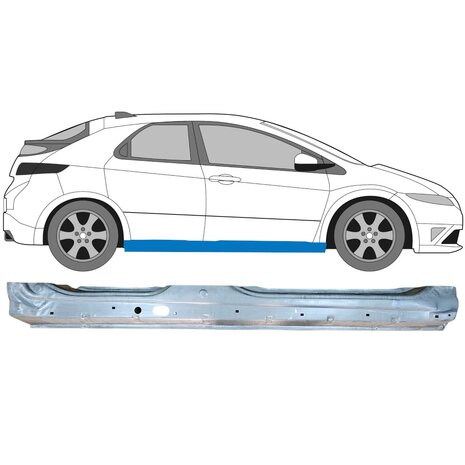 Rechter Dorpel reparatiepaneel Honda Civic