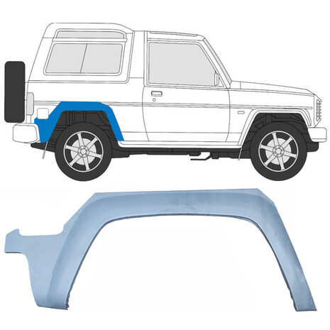 Rechts Reparaturblech f&uuml;r Heckfl&uuml;gel Daihatsu Feroza Fourtrak Rocky