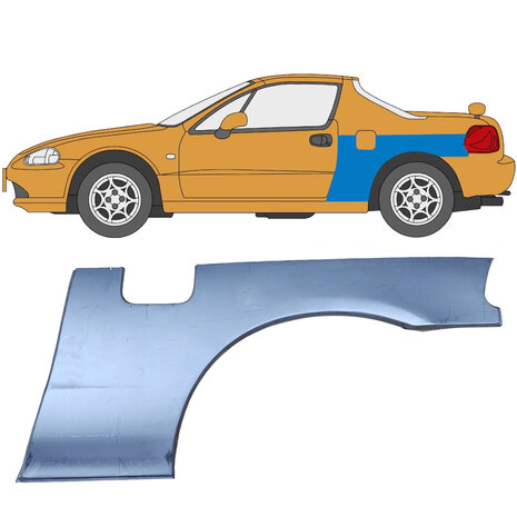 Left Rear wing repair panel  Honda Del Sol