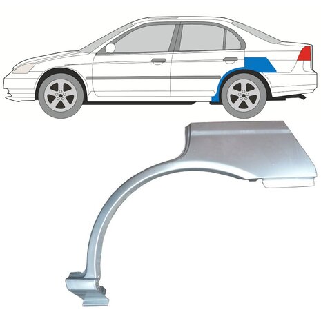 Left Rear wing repair panel  Honda Civic