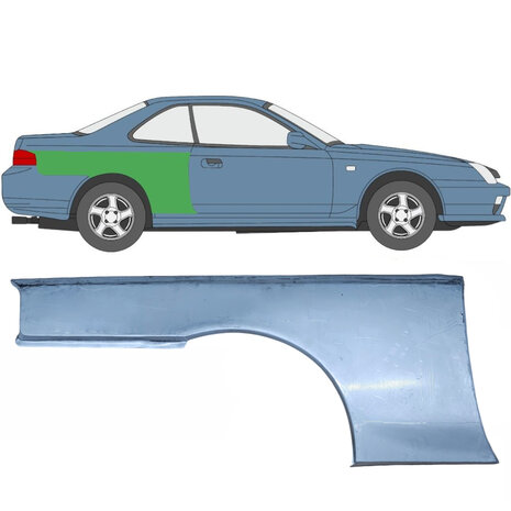 Rechts Reparaturblech f&uuml;r Heckfl&uuml;gel Honda Prelude