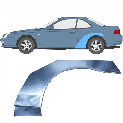 Links Reparaturblech f&uuml;r Heckfl&uuml;gel Honda Prelude