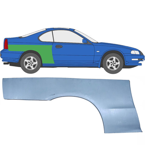 Rechts Reparaturblech f&uuml;r Heckfl&uuml;gel Honda Prelude