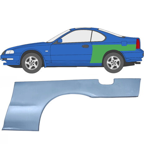 Gauche Panneau de r&eacute;paration d'aile arri&egrave;re Honda Prelude