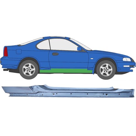 Rechts Reparaturblech f&uuml;r Schweller Honda Prelude