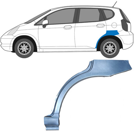 Links Reparaturblech f&uuml;r Heckfl&uuml;gel Honda Jazz