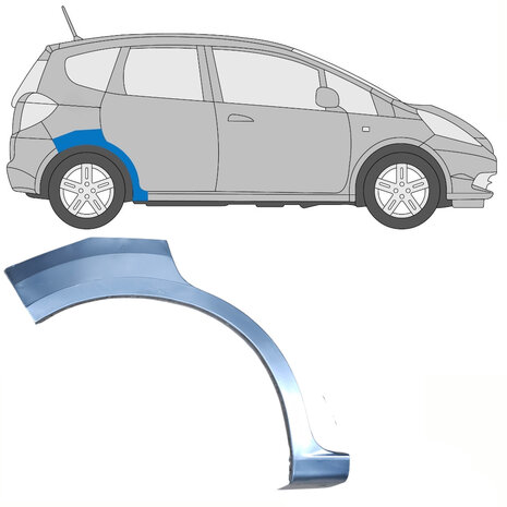 Rechts Reparaturblech f&uuml;r Heckfl&uuml;gel Honda Jazz