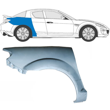 Rechts Reparaturblech f&uuml;r Heckfl&uuml;gel Mazda RX-8