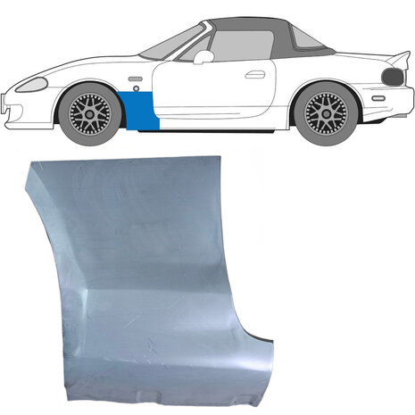 Links Reparaturblech f&uuml;r Frontkotfl&uuml;gel Mazda MX-5
