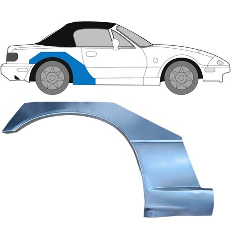 Rechts Reparaturblech f&uuml;r Heckfl&uuml;gel Mazda MX-5