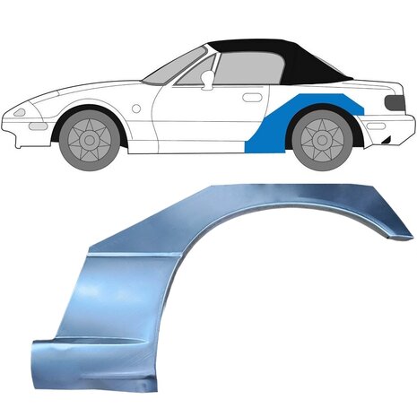 Links Reparaturblech f&uuml;r Heckfl&uuml;gel Mazda MX-5
