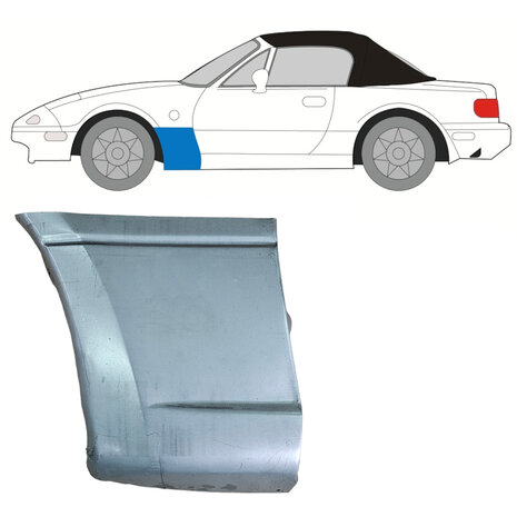 Links Reparaturblech f&uuml;r Frontkotfl&uuml;gel Mazda MX-5