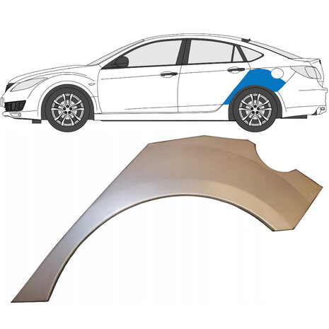 Links Reparaturblech f&uuml;r Heckfl&uuml;gel Mazda 6