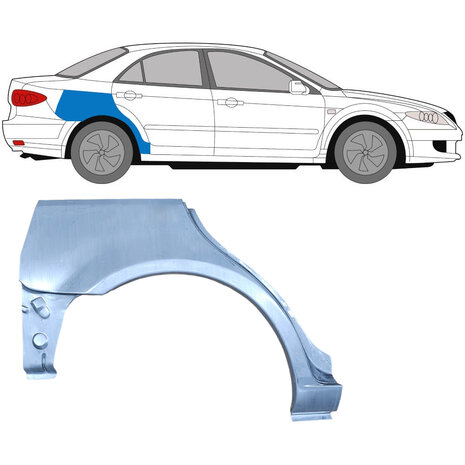 Rechts Reparaturblech f&uuml;r Heckkotfl&uuml;gel Flie&szlig;heck Mazda 6