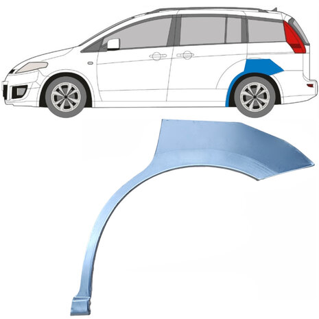 Links Reparaturblech f&uuml;r Heckfl&uuml;gel Mazda 5